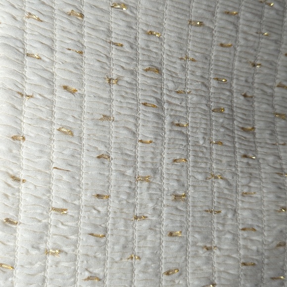 Art Class Off-White Smocked Dress with Gold Dots, Lined, Girls Size L 10/12 - Picture 2 of 5